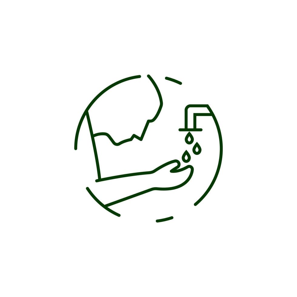 Muslim man prayer salah vector icon
