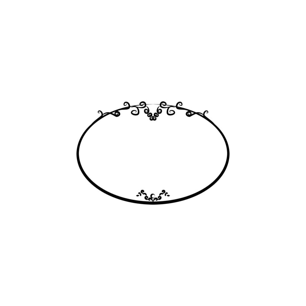 Beautiful round frame with wildflowers vector icon