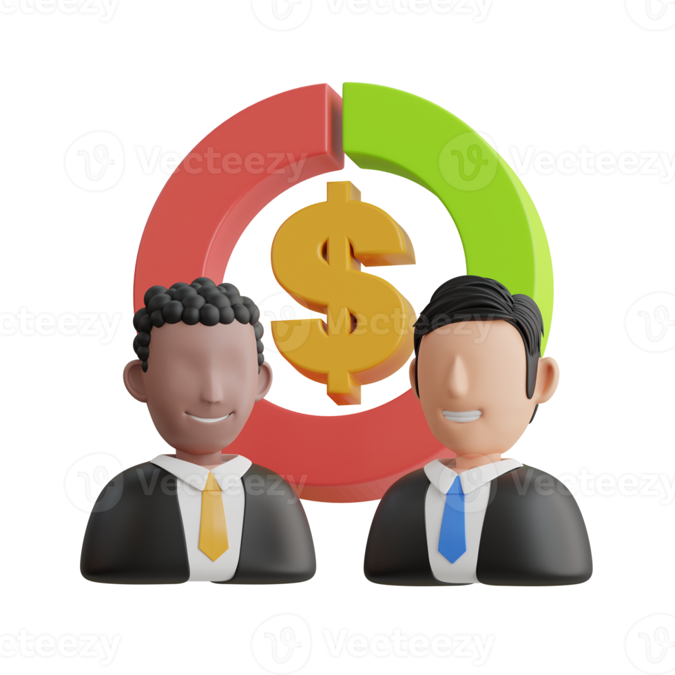 3d business staff, Profit Sharing, Job Interview, Render vector objects. png