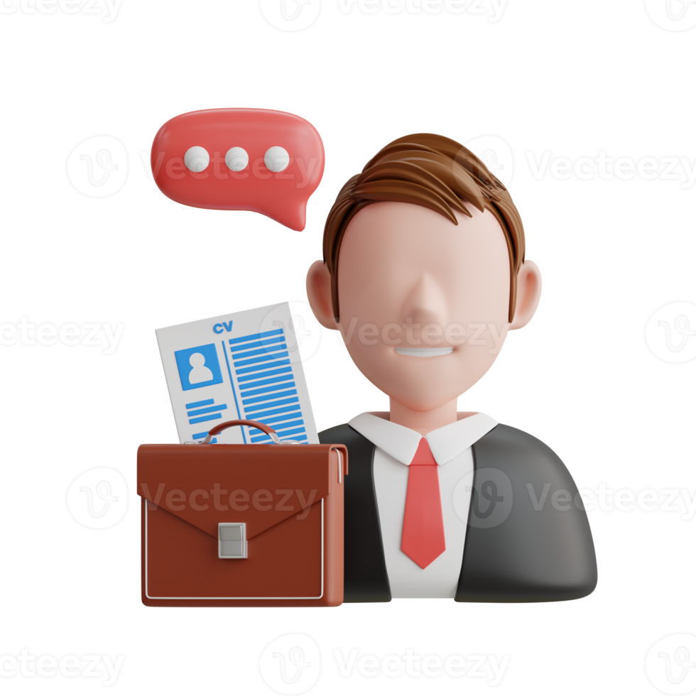 3d business staff, Profit Sharing, Job Interview, Render vector objects. png