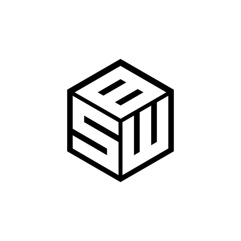 swb letra logo diseño en ilustración. vector logo, caligrafía diseños para logo, póster, invitación, etc.