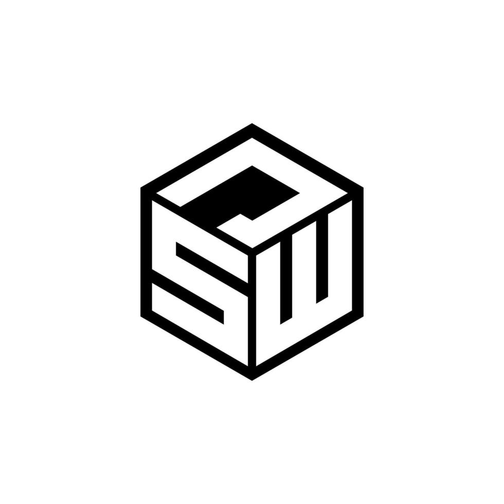 swj letra logo diseño en ilustración. vector logo, caligrafía diseños para logo, póster, invitación, etc.