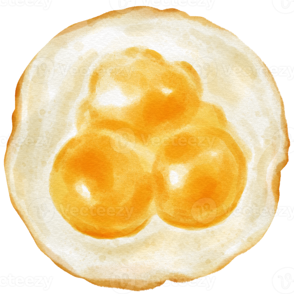 Scrambled egg on pan watercolor 22418334 PNG