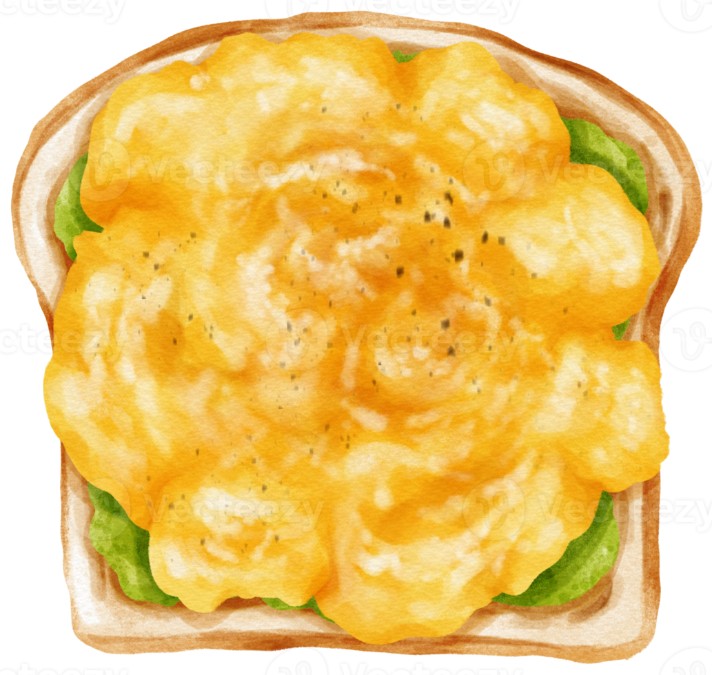 Scrambled egg on pan watercolor 22418334 PNG