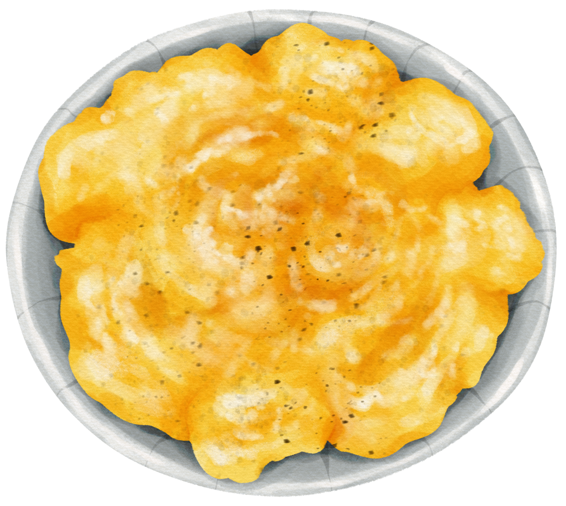 Scrambled egg on pan watercolor 22418334 PNG