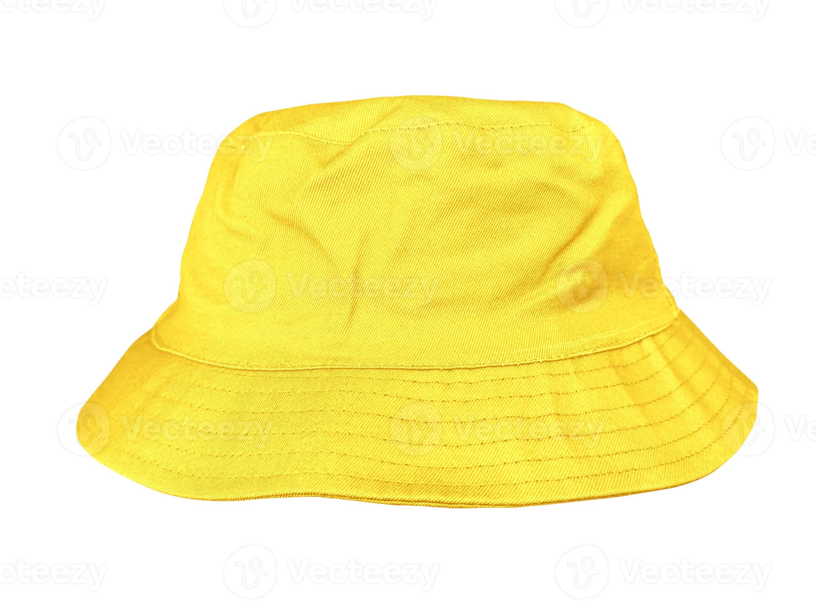 Yellow bucket hat isolated on white background 22418517 Stock Photo at