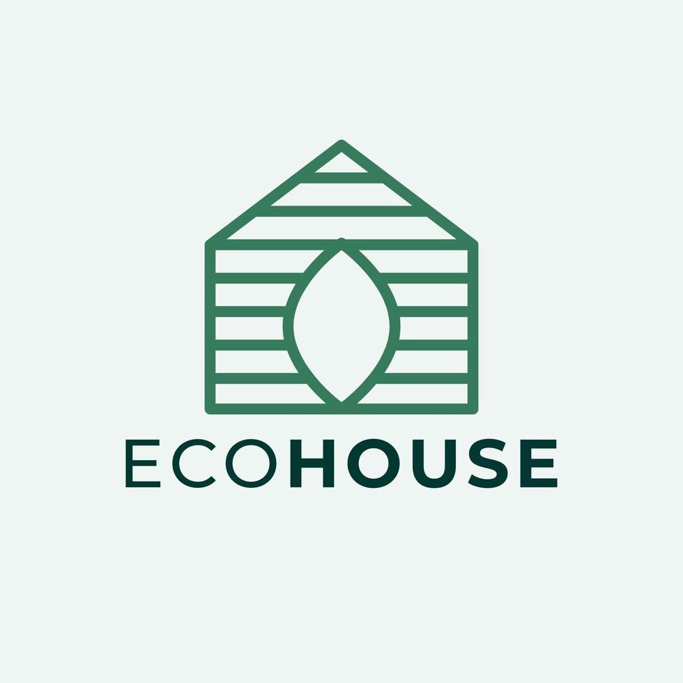 eco casa vector logo diseño. casa con hoja moderno logope. real inmuebles logo modelo.