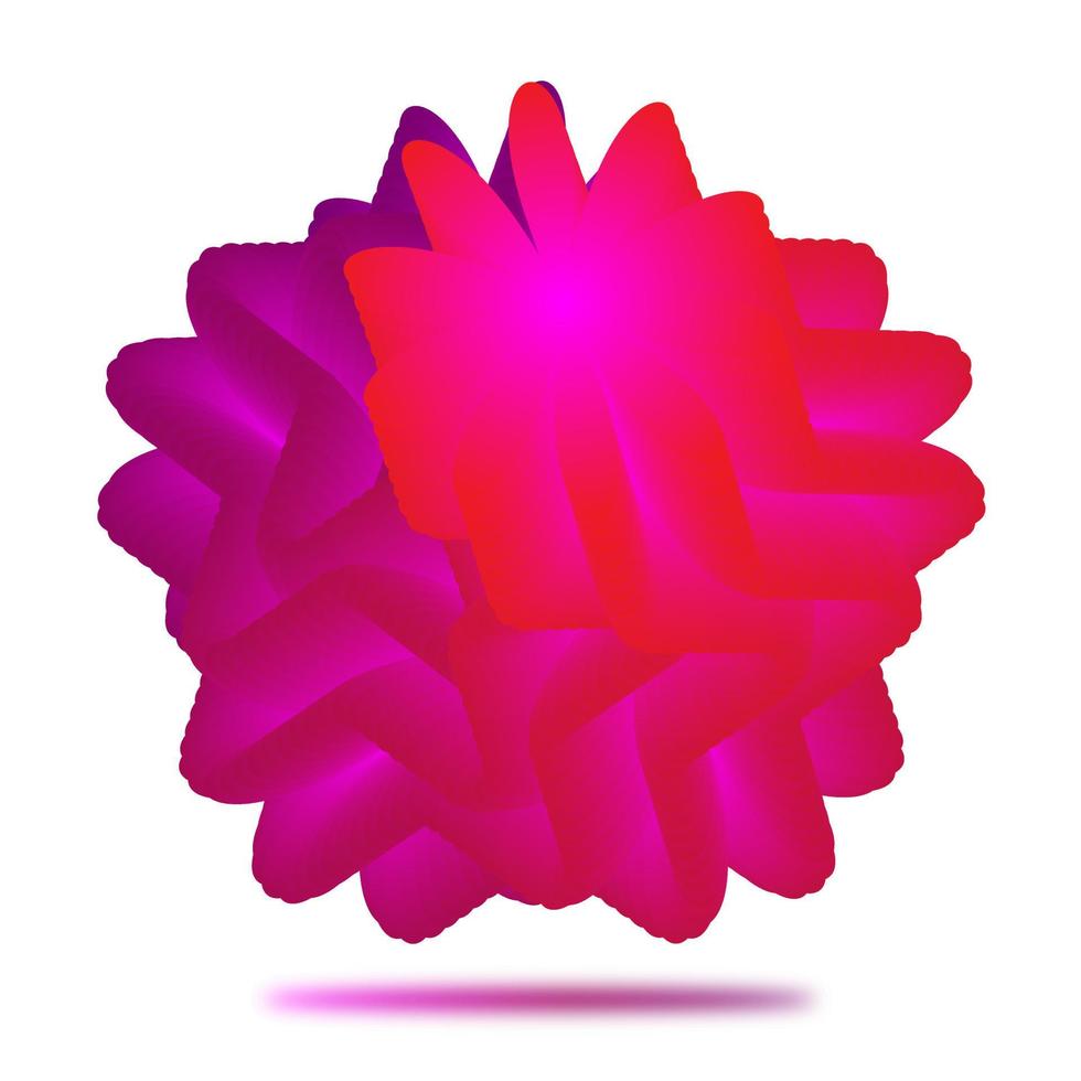 Pink and purple glowing grunge ball logo vector