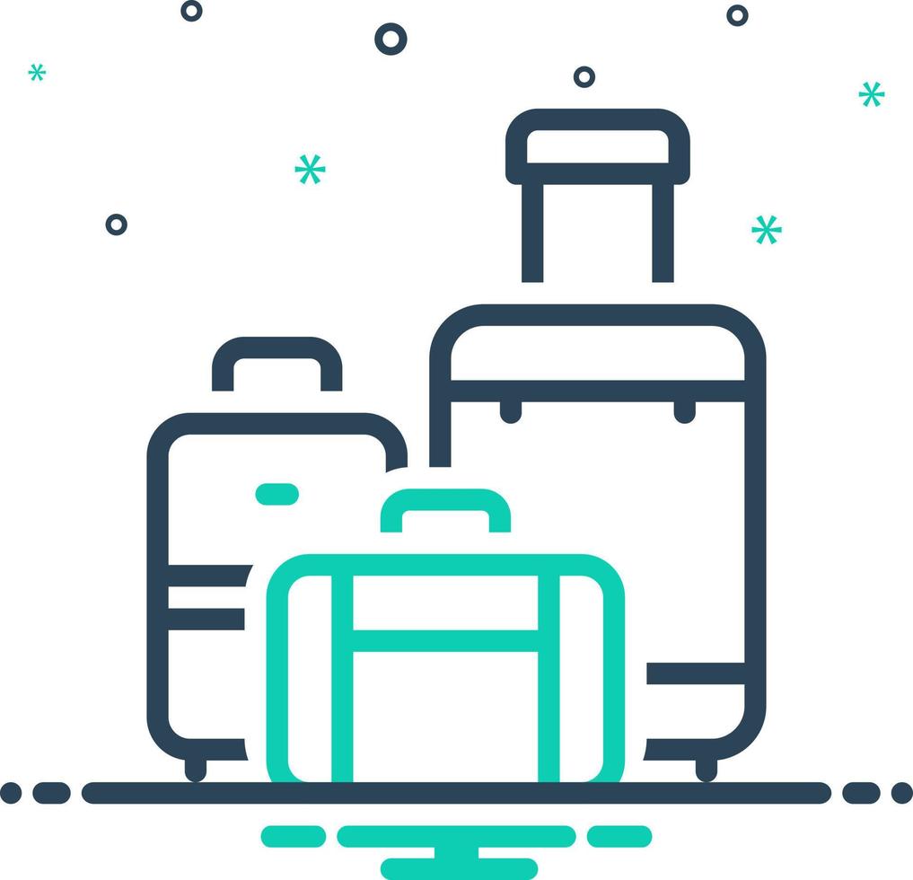 mix icon for luggage vector
