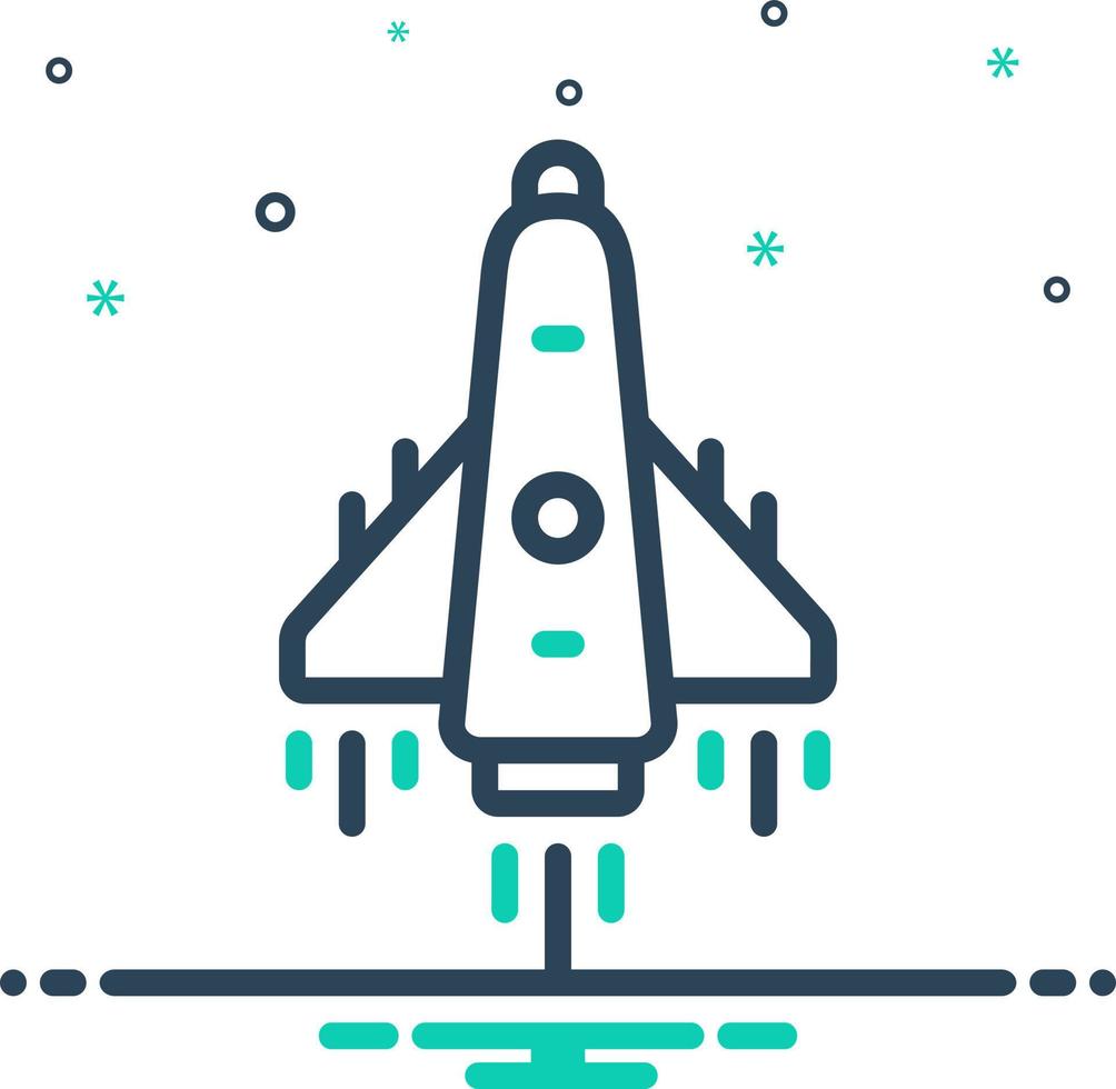 mix icon for aerospace vector