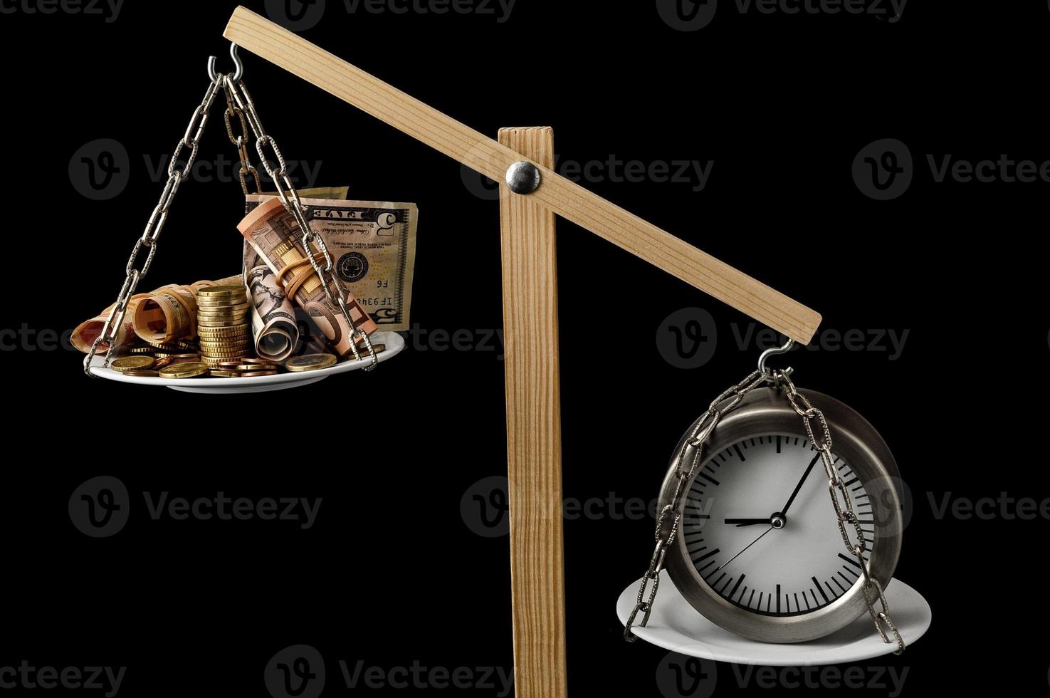Scales on dark background photo