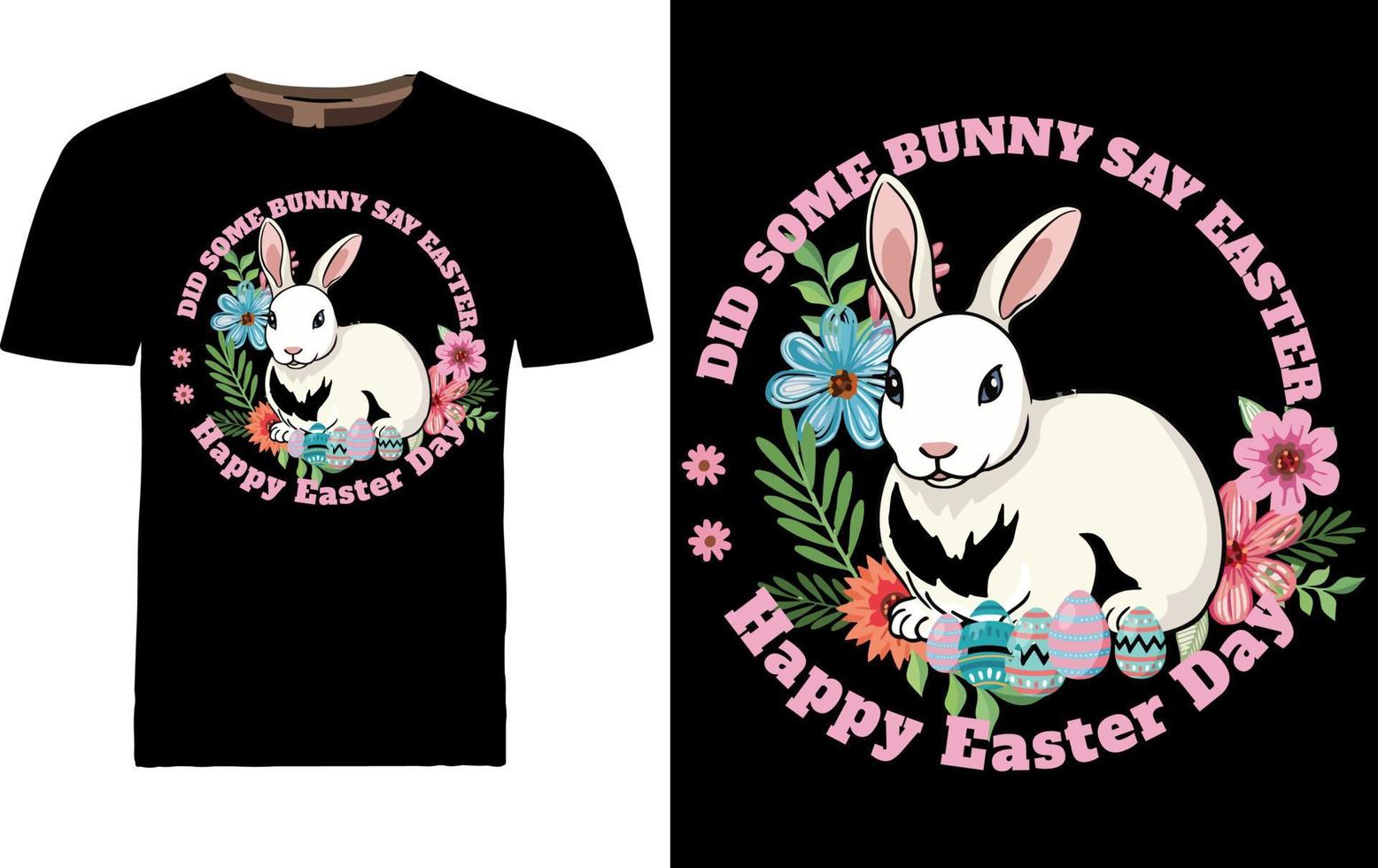 EASTER BUNNY T SHIRT DESIGN vector