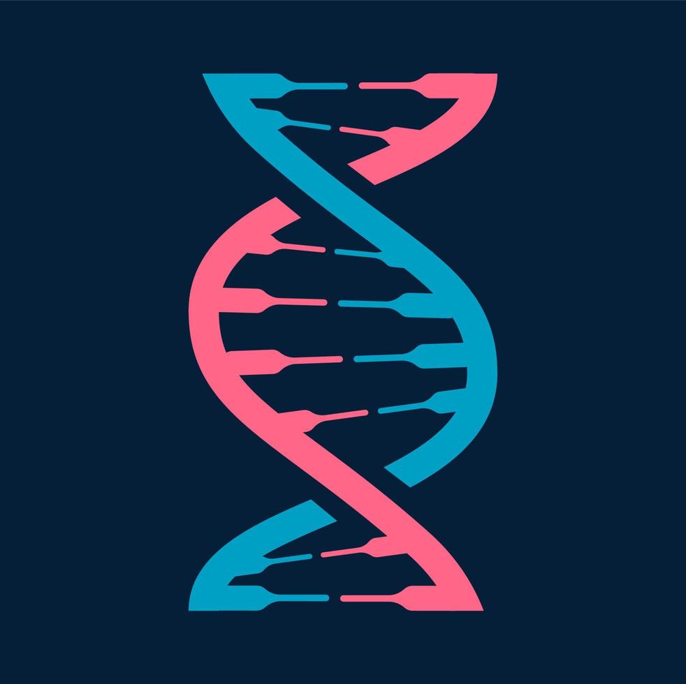 Helix gene DNA structure vector genetic code icon