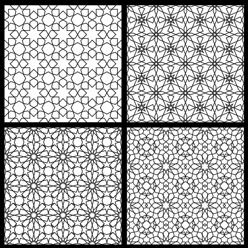 Mashrabiya arabesque arabic window islamic pattern vector