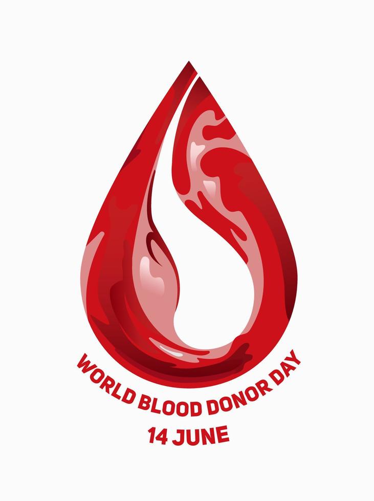 National Donor Day. Vertical banner. Blood flow, drop shape. Illustration in a realistic style. Hemophilia. blood diseases. For banner, website, poster, postcards. vector