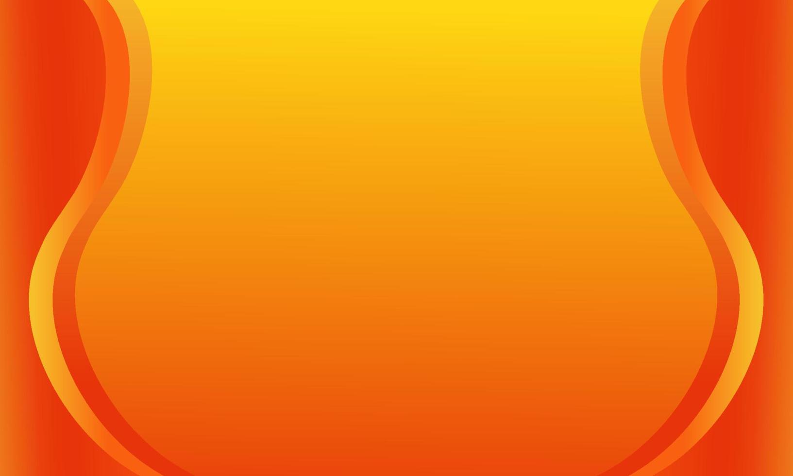 Modern orange gradient abstract background with wave frame vector