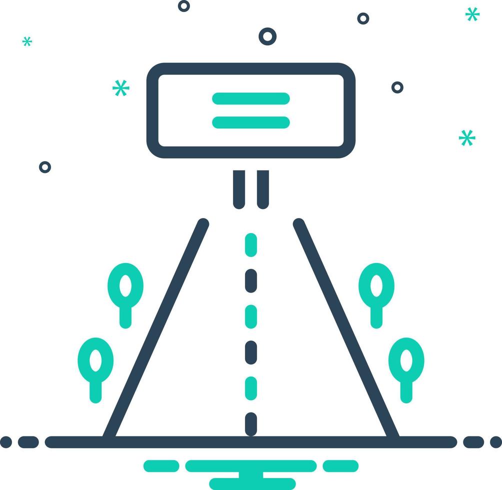 mix icon for way vector