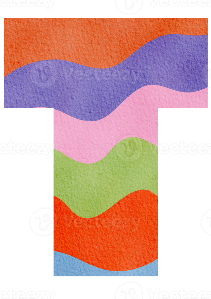 Rainbow Cartoon English Alphabet, Letter T For Kids And Education png