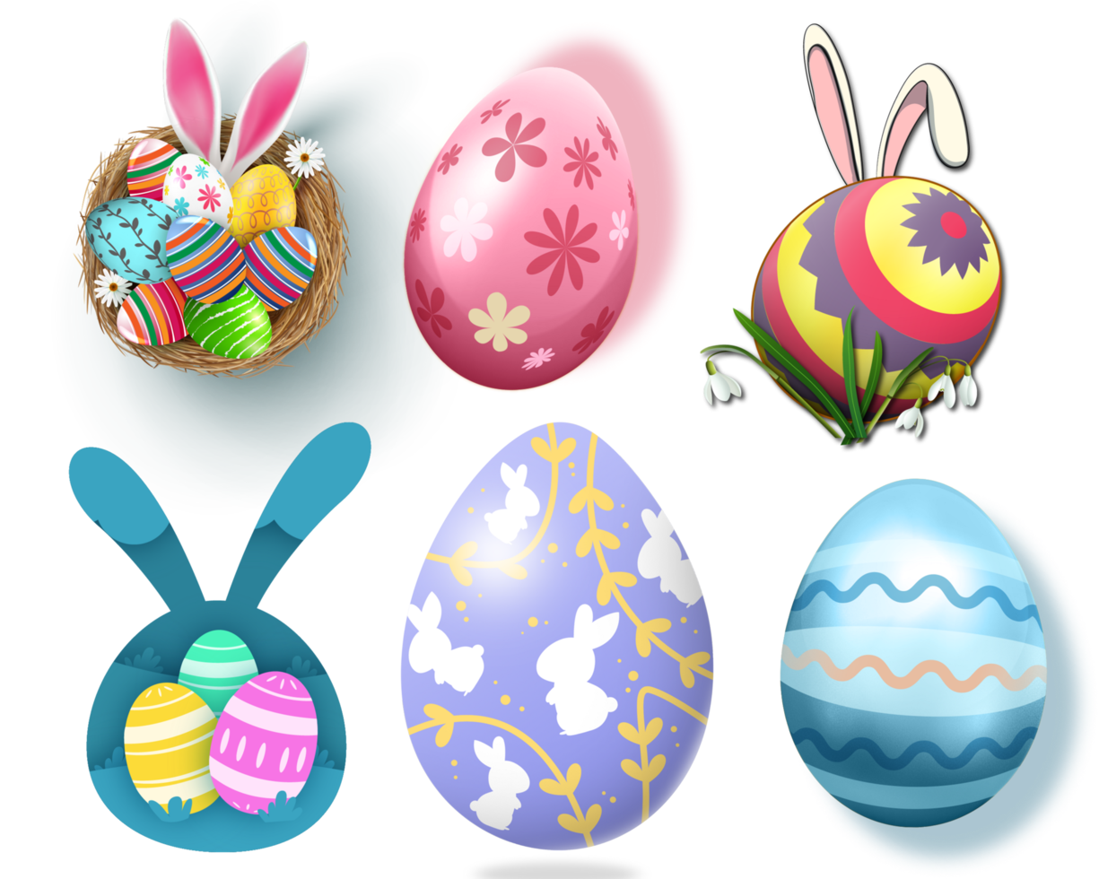 Happy easter day easter eggs png