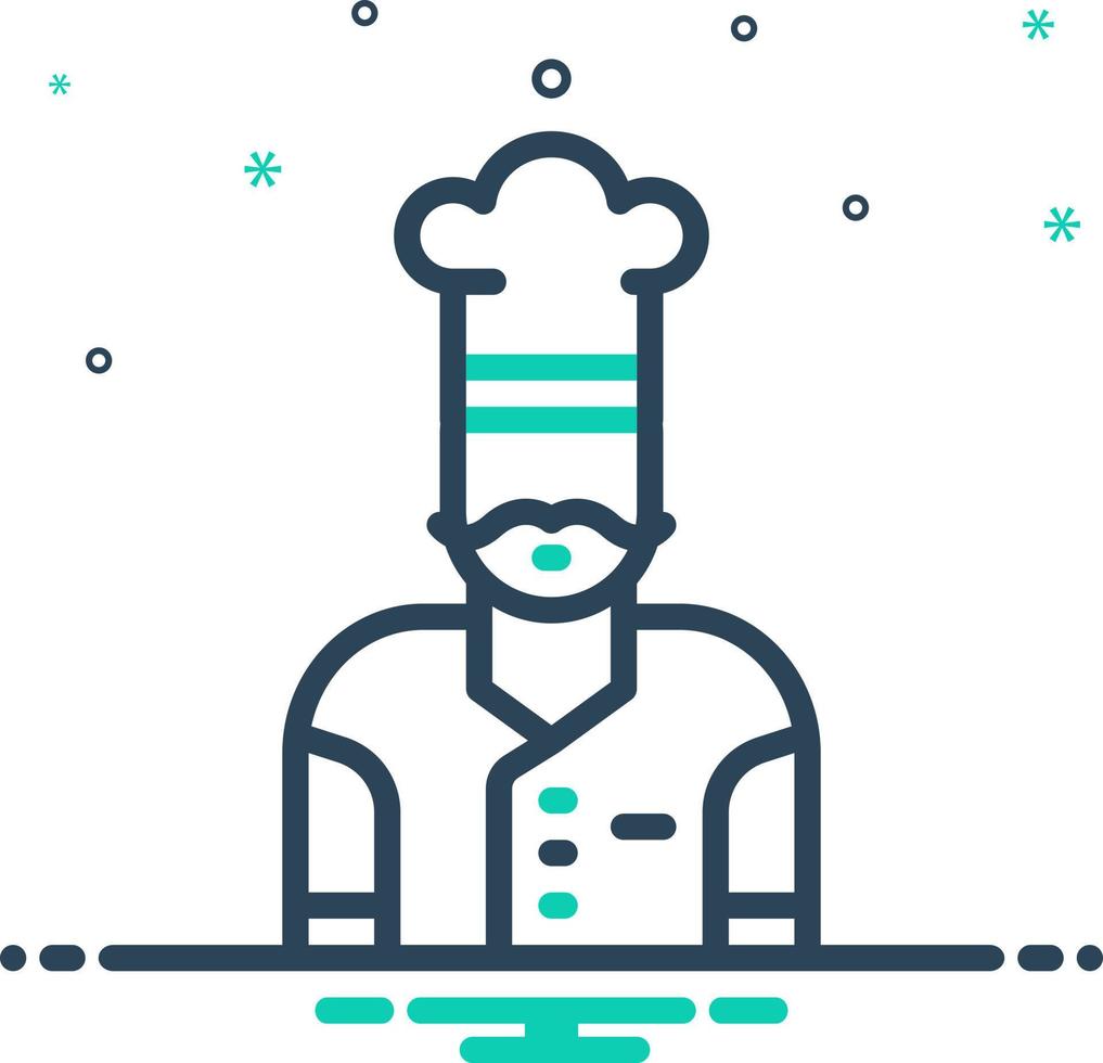 icono de mezcla para chef vector