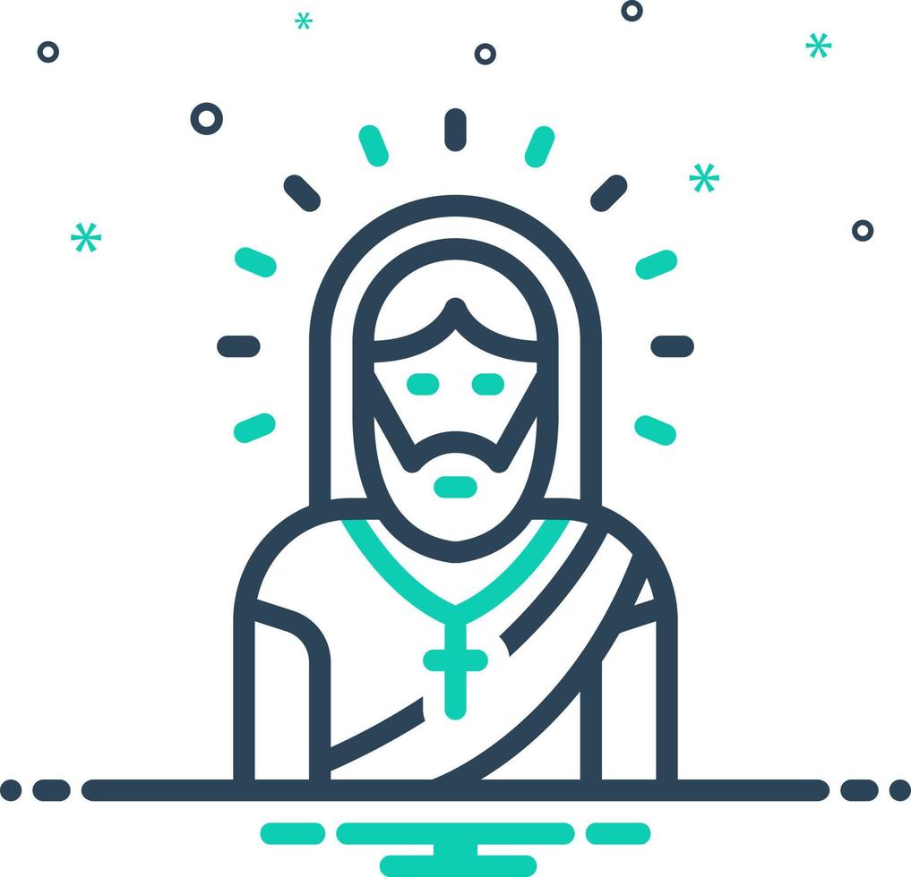 mix icon for jesus vector