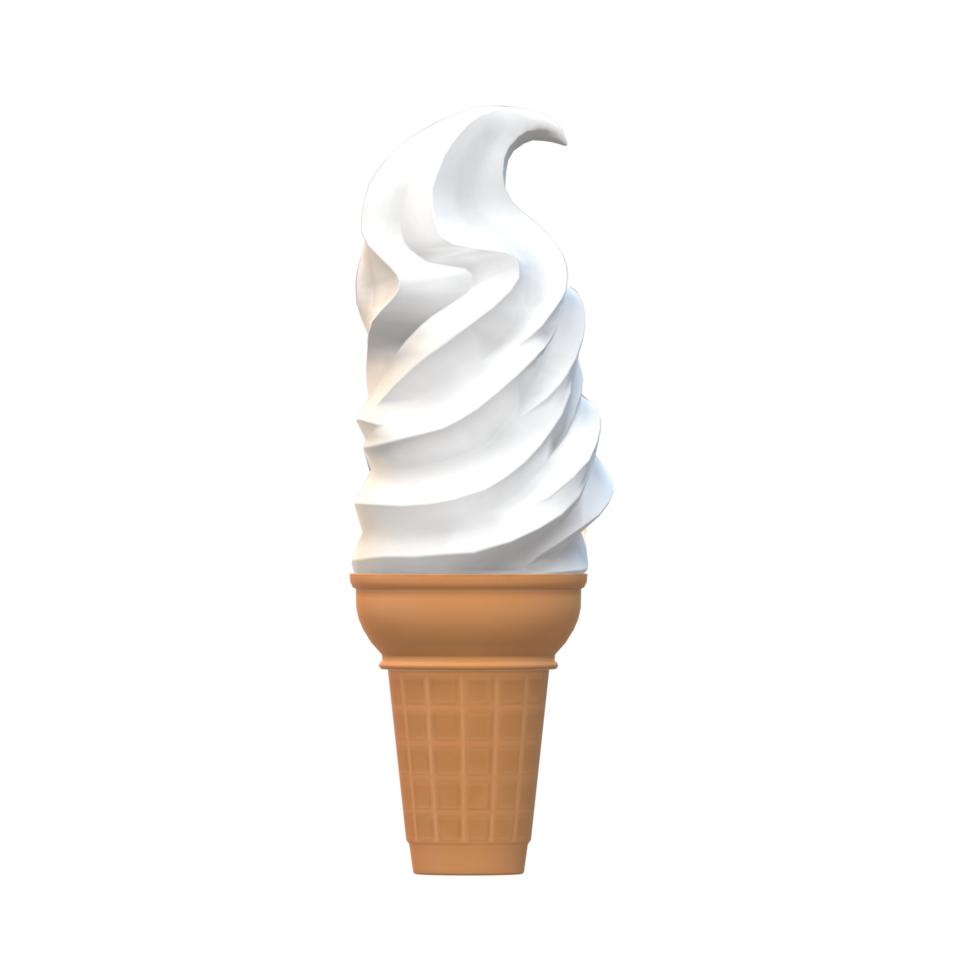 la glace crème cône isolé sur une transparent Contexte png