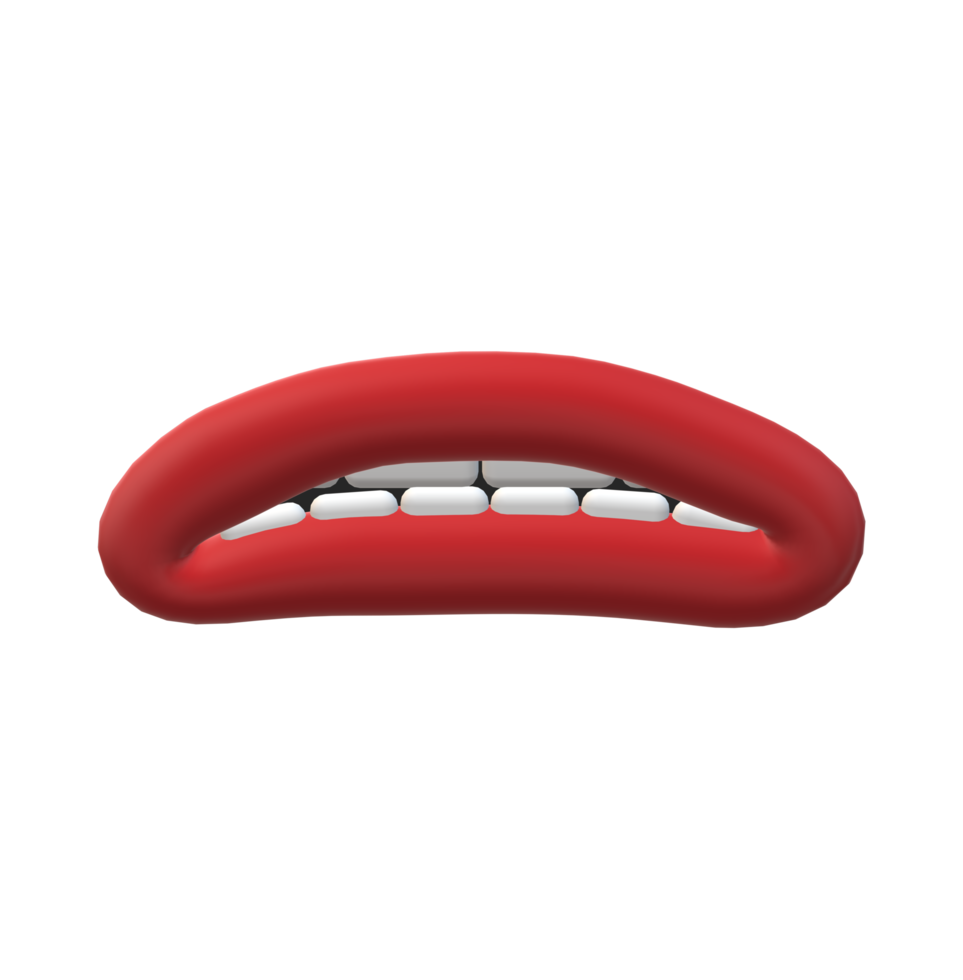 Mouth Lips with Teeth on a Transparent Background png