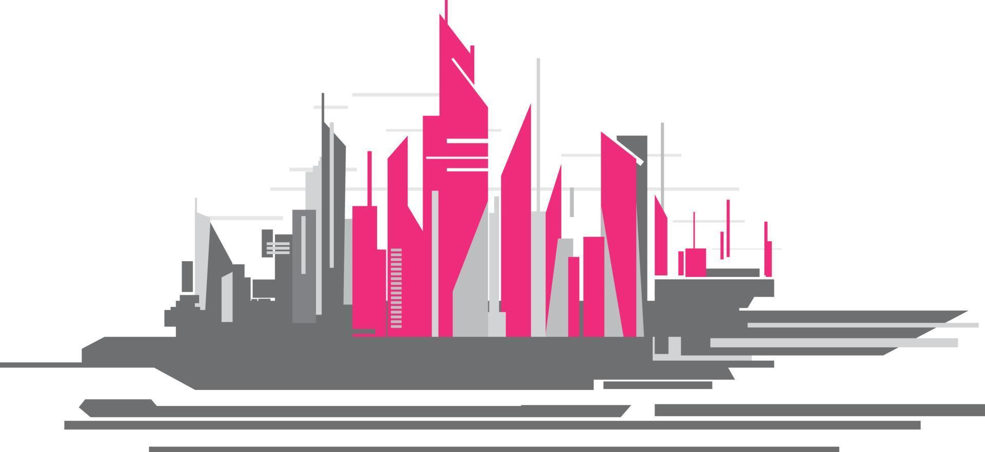 Cityscape, Building perspective, Modern building in the city skyline, city silhouette, city skyscrapers, Business center vector
