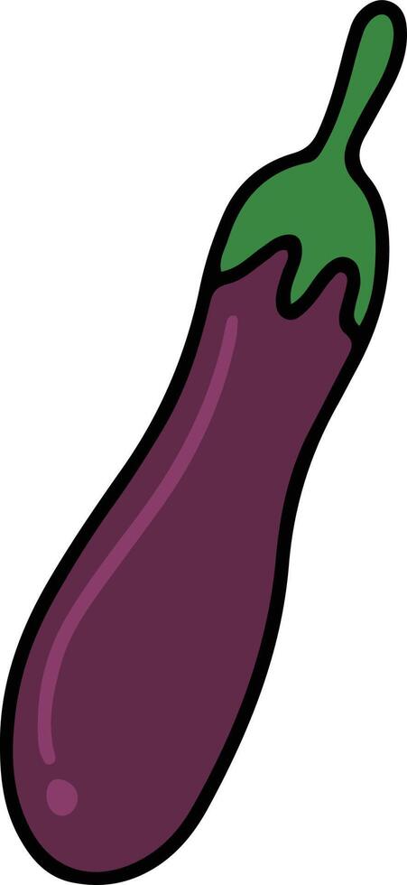 Eggplant drawing isolated vector