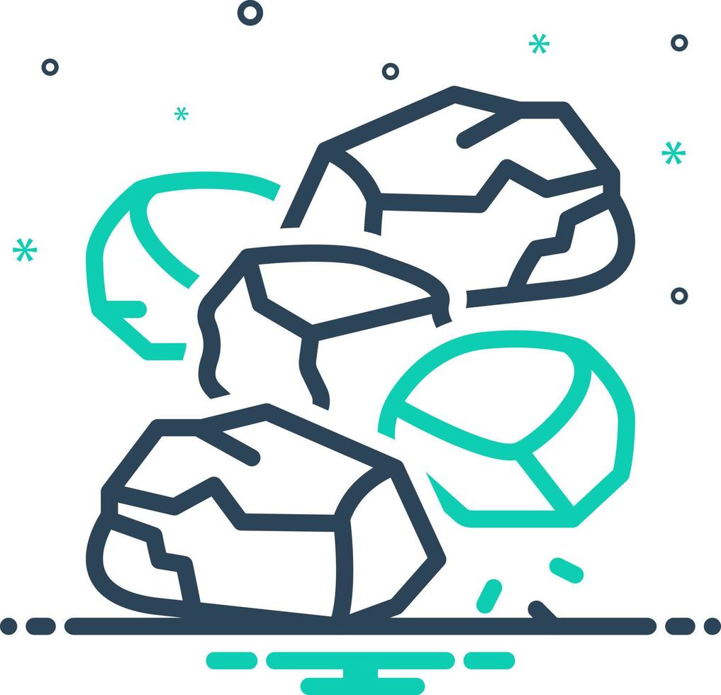 mix icon for stones vector
