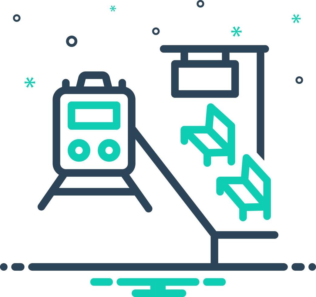 mix icon for station vector