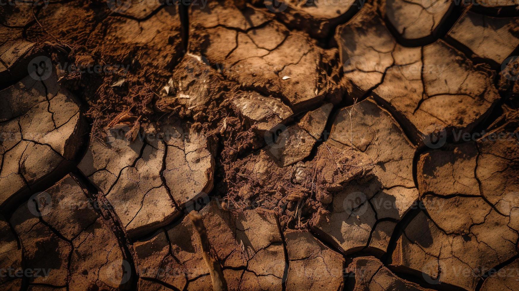 seco agrietado tierra antecedentes. global calentamiento y clima cambio concepto foto