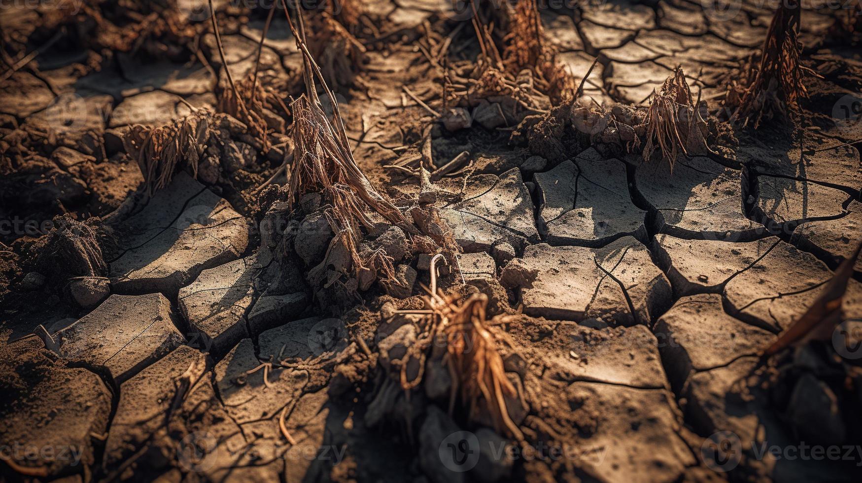 Dry cracked earth background. Global warming and climate change concept photo