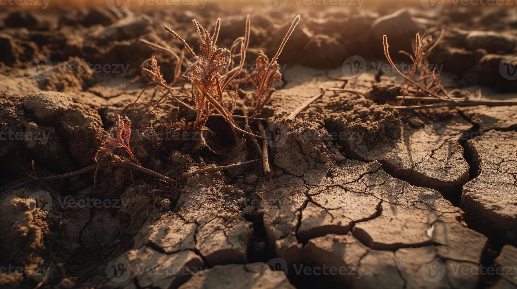 Dry cracked earth background. Global warming and climate change concept photo