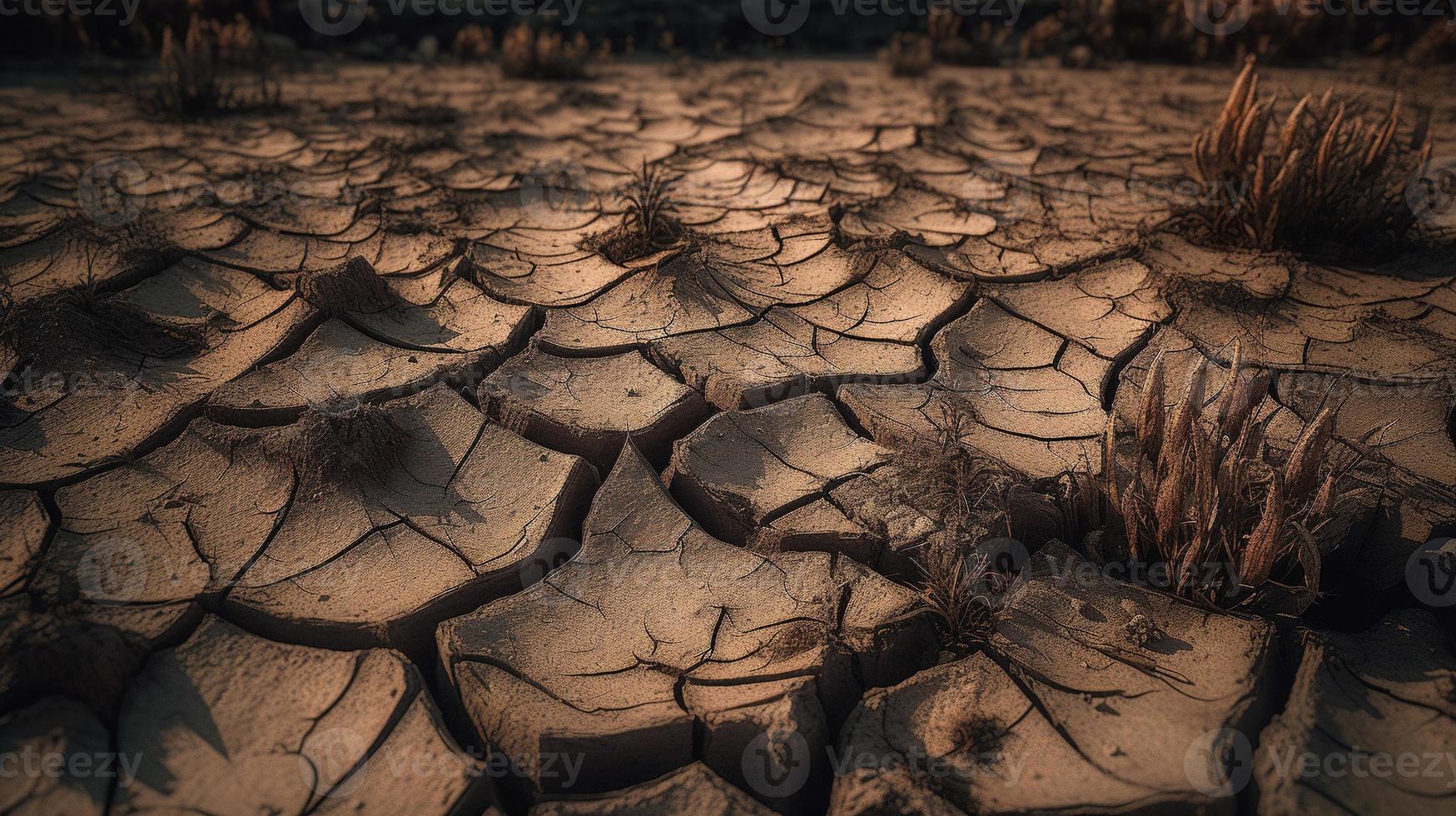 Dry cracked earth background. Global warming and climate change concept photo