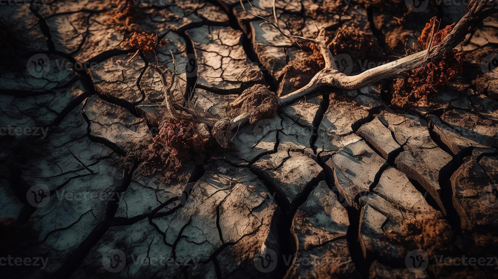 Dry cracked earth background. Global warming and climate change concept photo