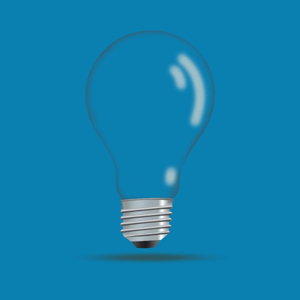 A light bulb on color background . photo