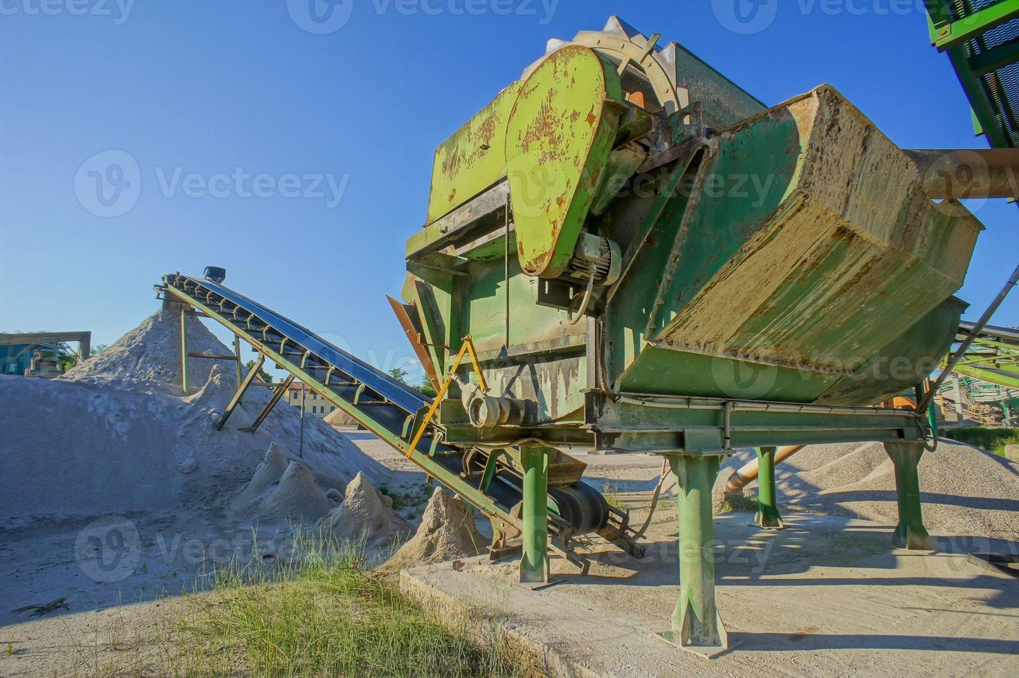 Industrial conveyor machinery photo