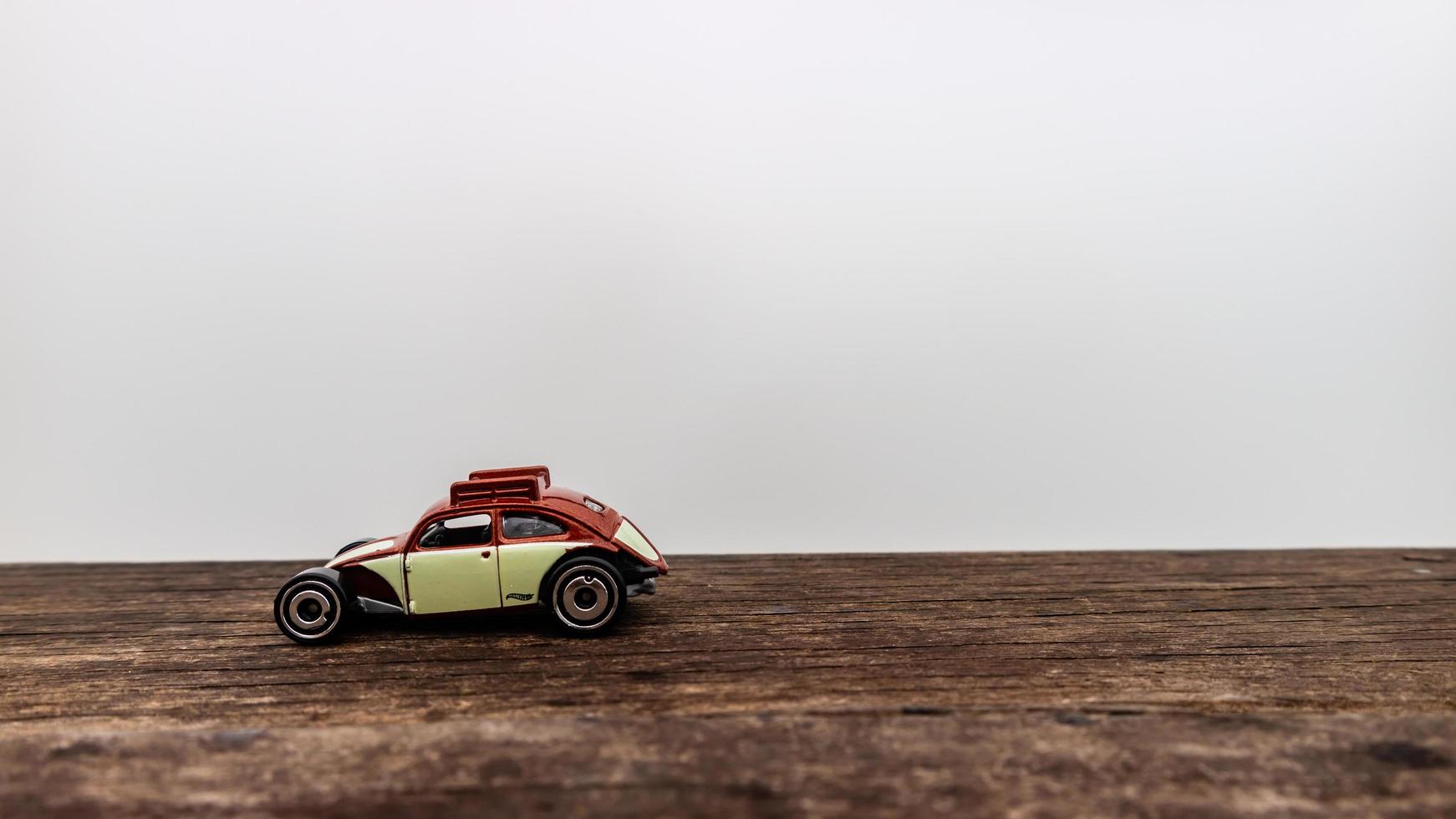 Minahasa, Indonesia  December 2022, the toy car in nature photo