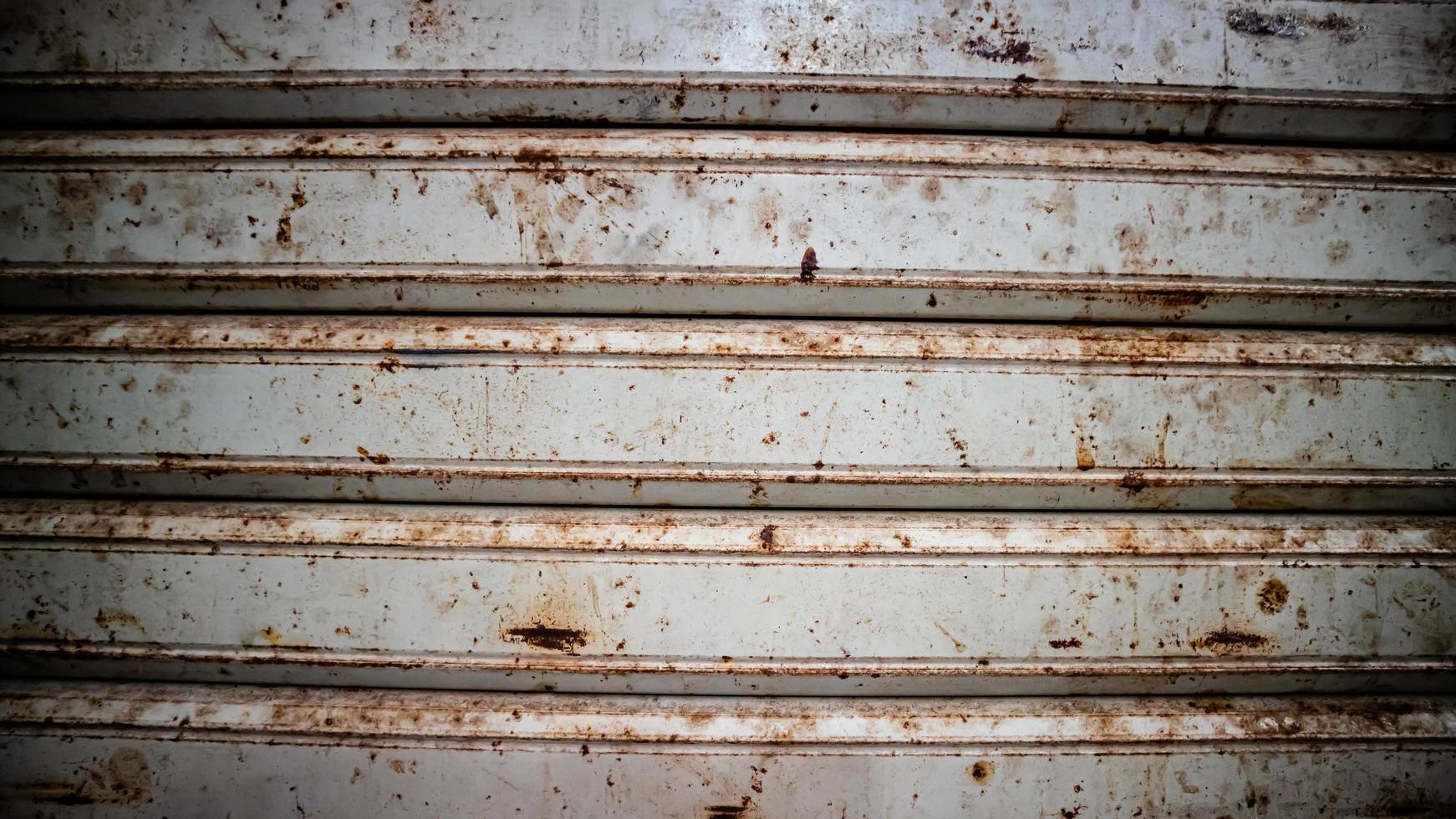 rusted iron striped garage door photo