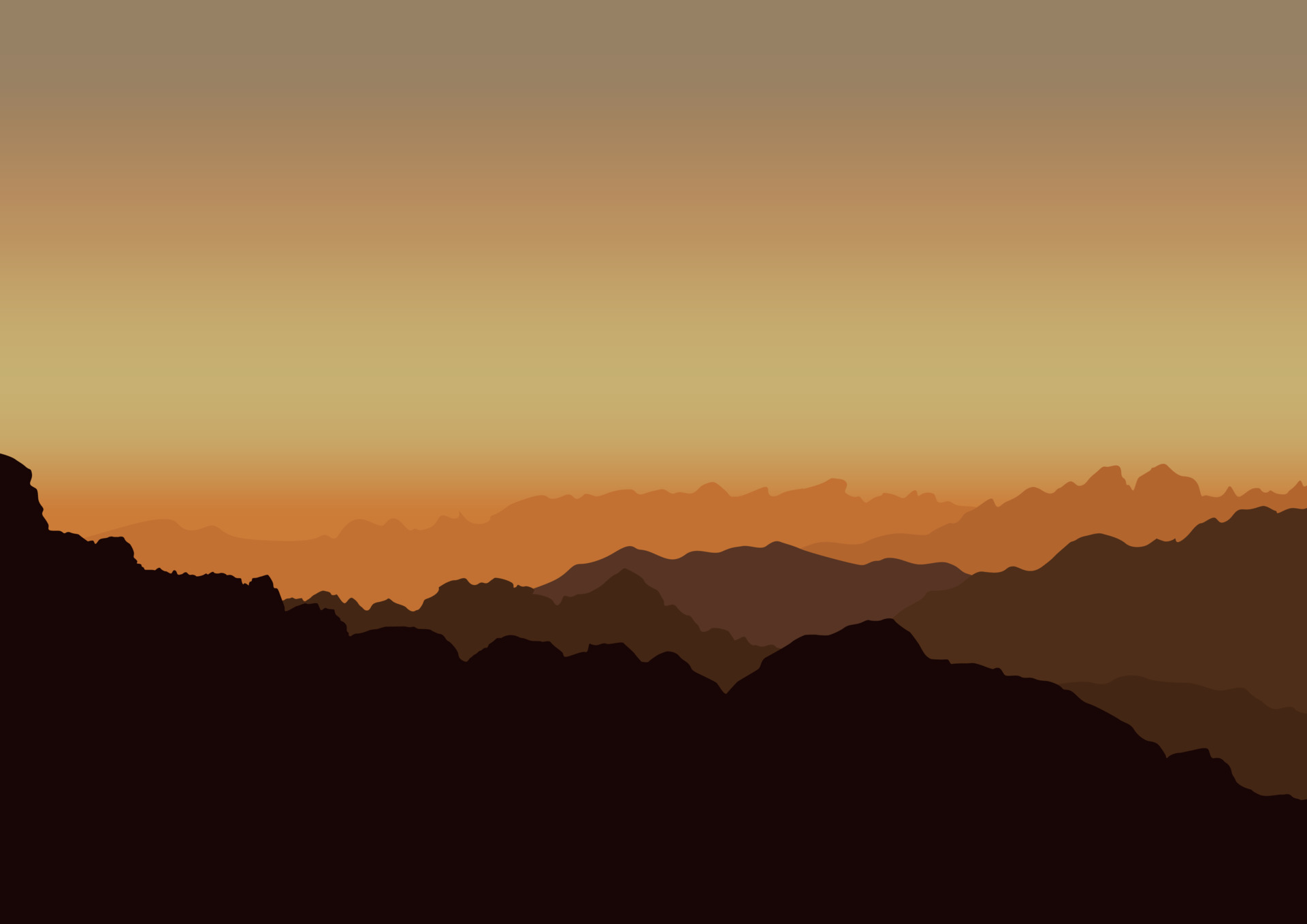 mountains landscape vector in nature with an orange tone. 22422123