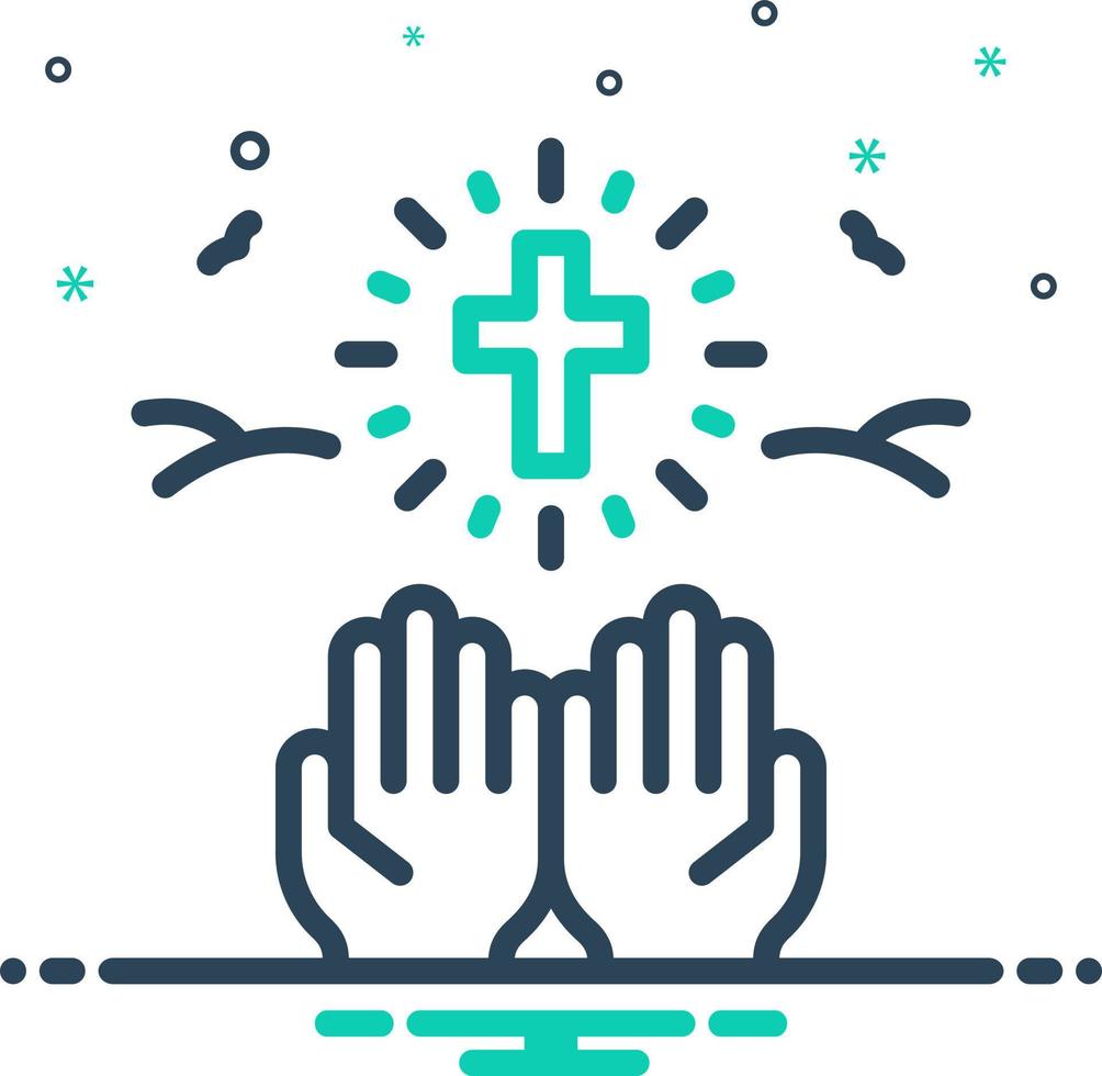 mix icon for christian vector
