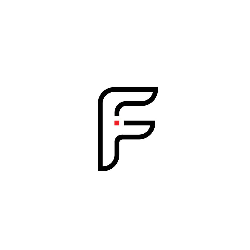 F letter icon font logo design symbol alphabet vector