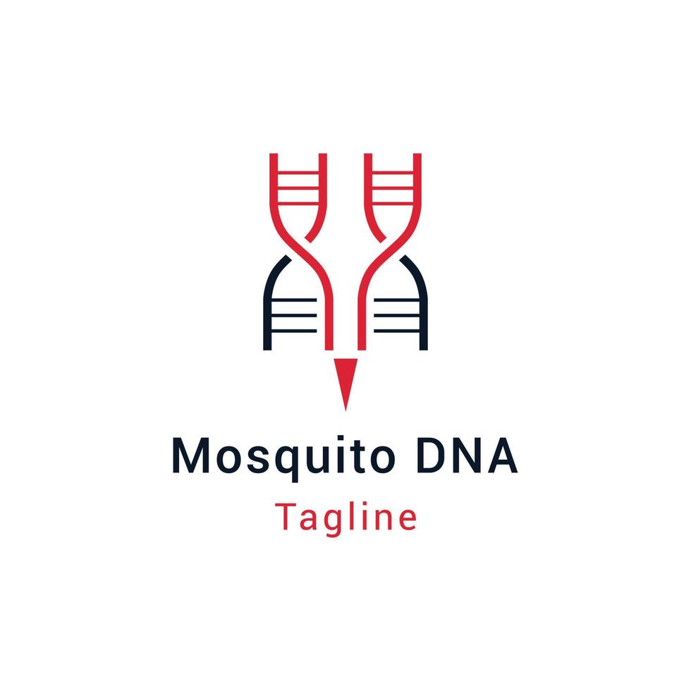 adn mosquito logo para salud vector