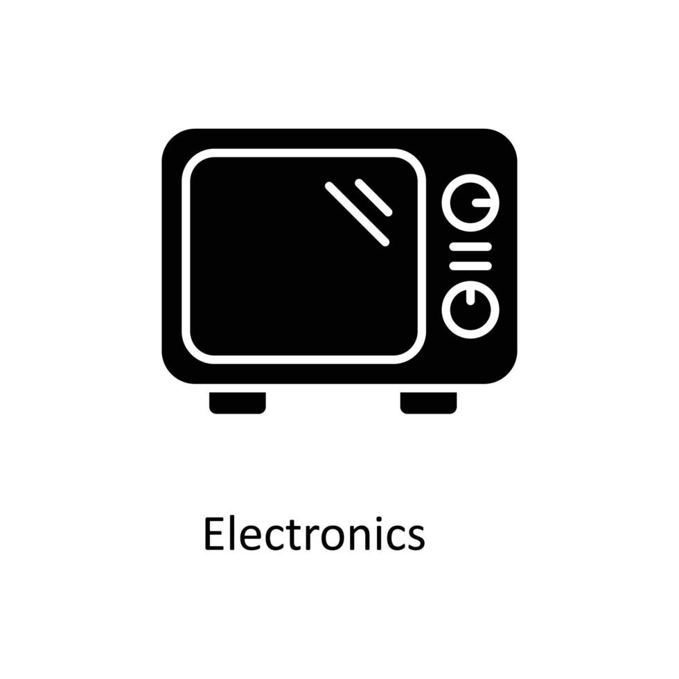 electrónica vector sólido iconos sencillo valores ilustración valores