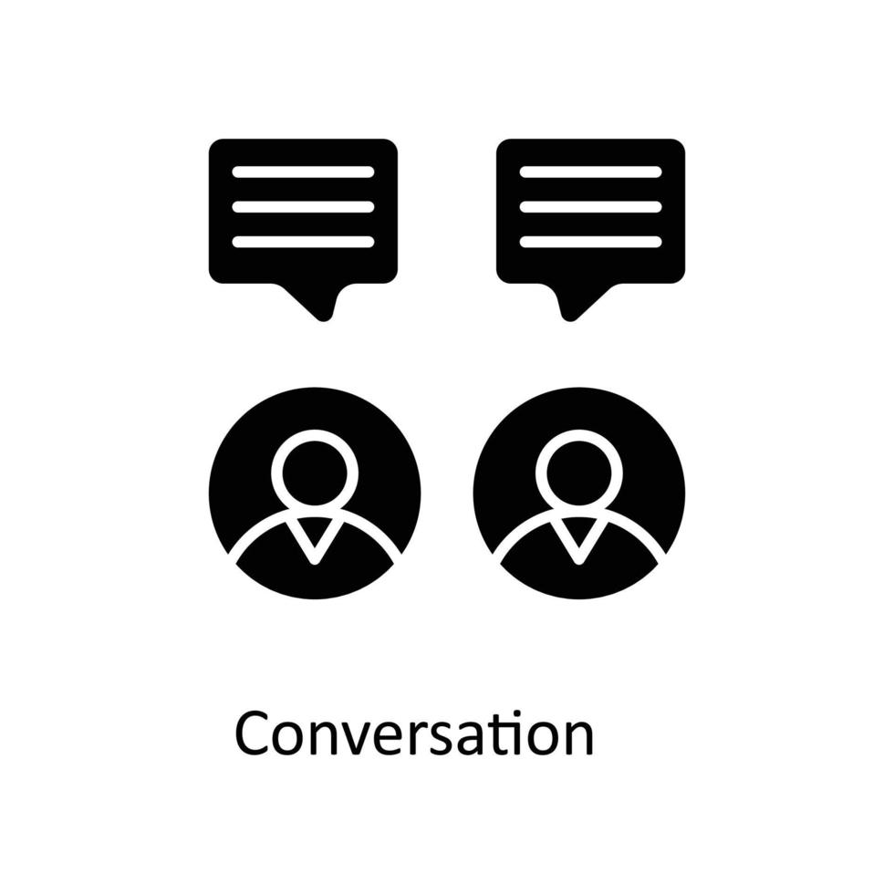 conversation  Vector  Solid Icons. Simple stock illustration stock