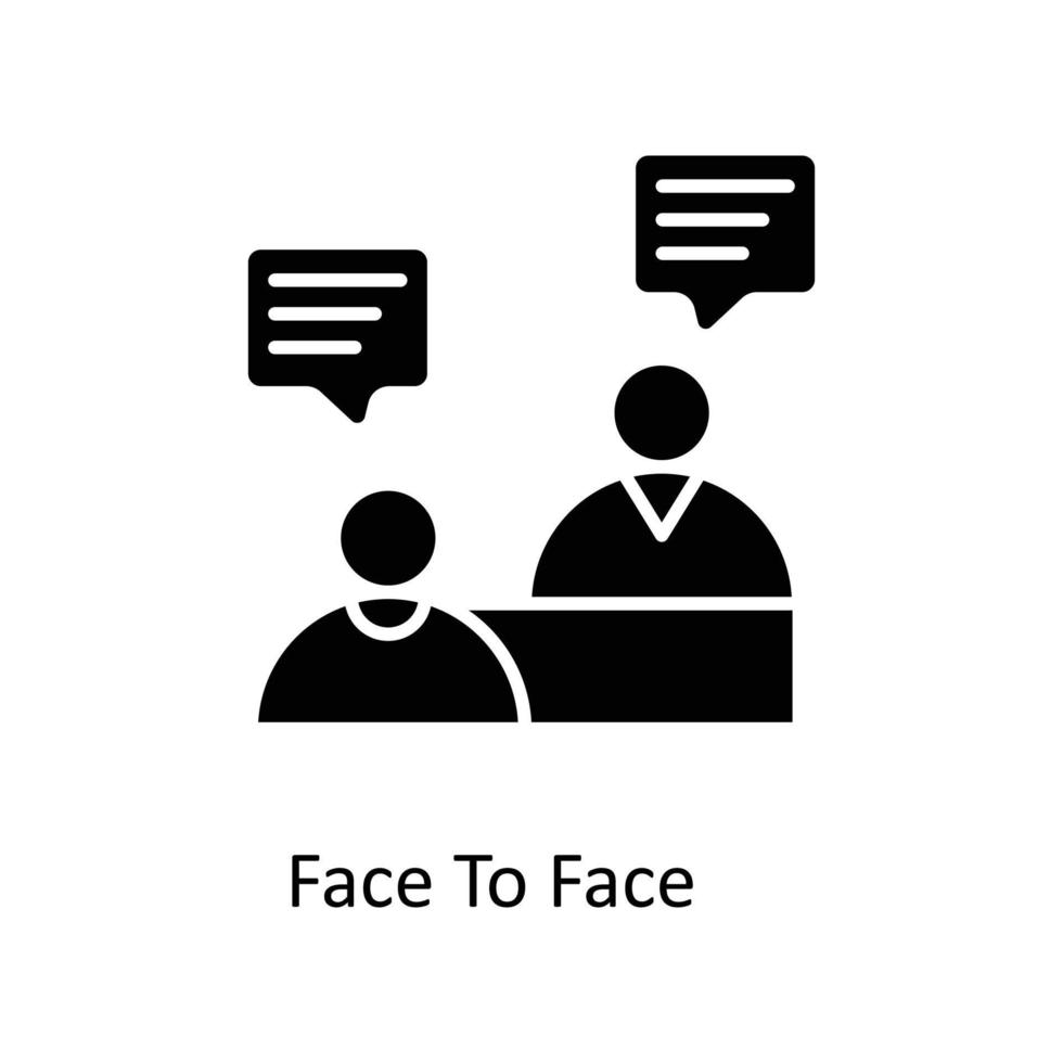 face to face Vector  Solid Icons. Simple stock illustration stock