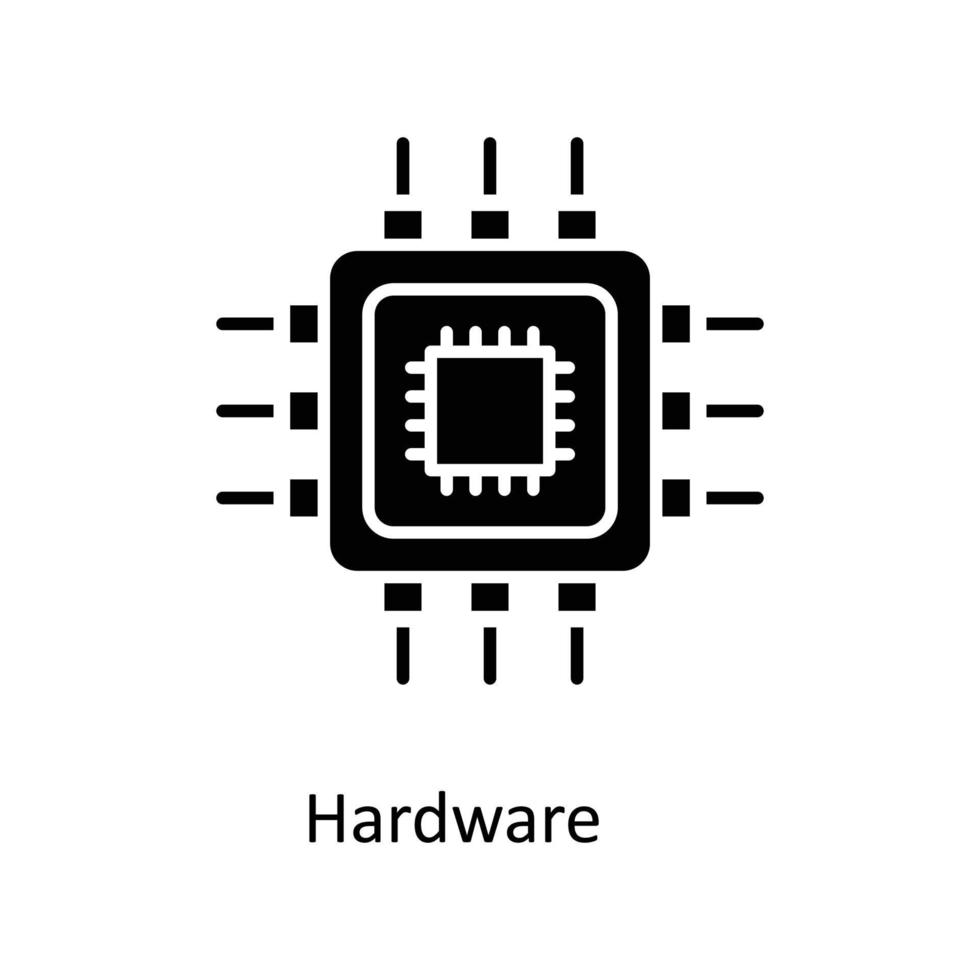 hardware vector sólido iconos sencillo valores ilustración valores