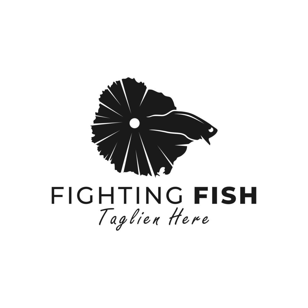 betta fish vector illustration logo design