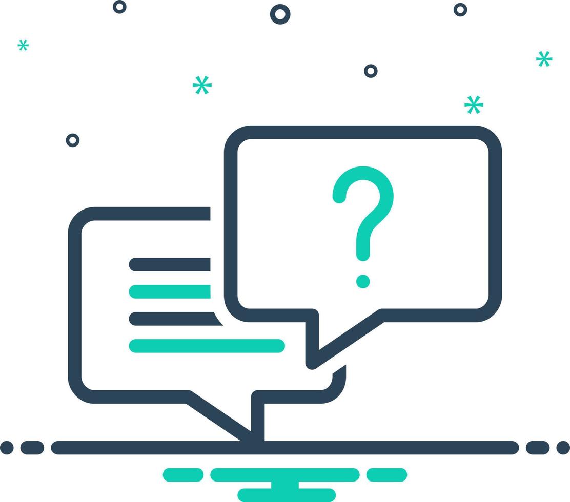 mix icon for faqs vector